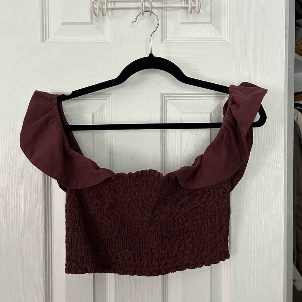 Apiece Apart smocked crop top